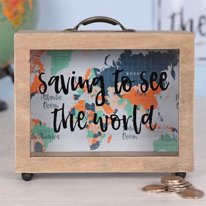 Saving to See the World Money Box - Something Different Wholesale