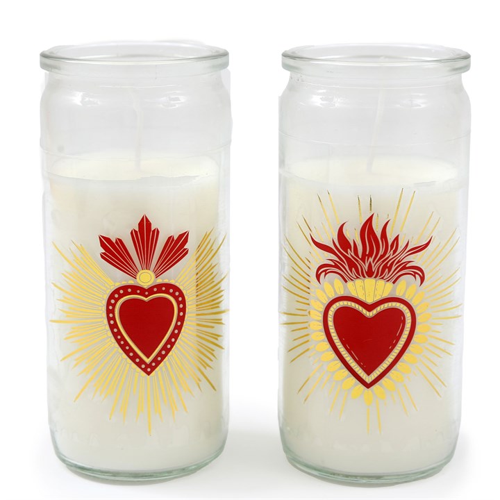 Sacred Heart Tube Candle