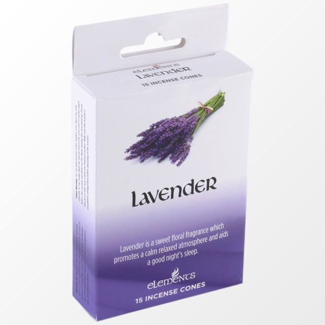 Elements Lavender 15 Incense Cones 