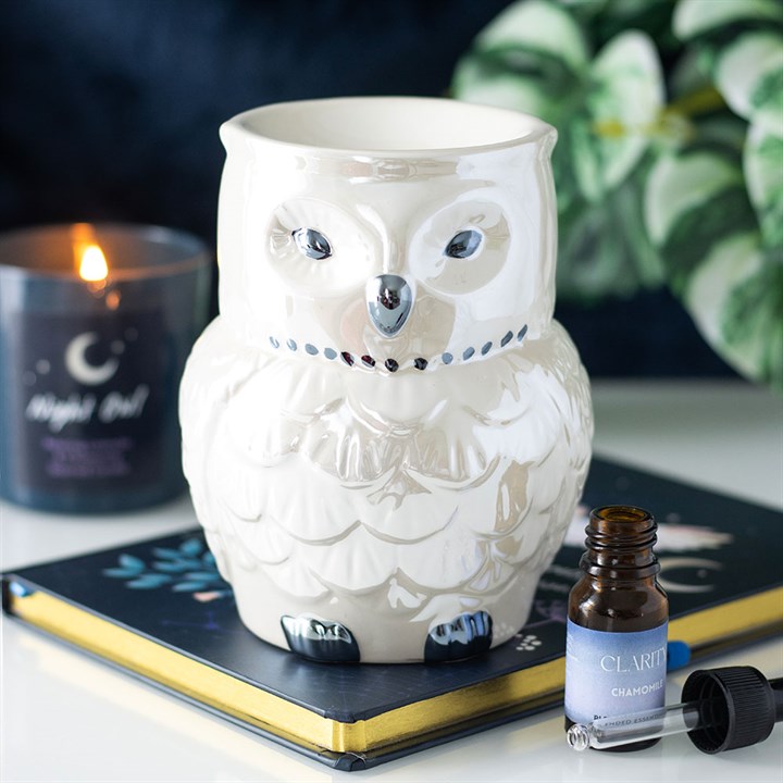 Owl Shaped Iridescent Oil Burner