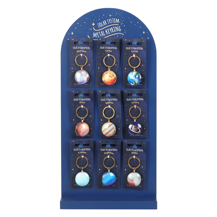 Set of 36 Solar System Keyrings on Display