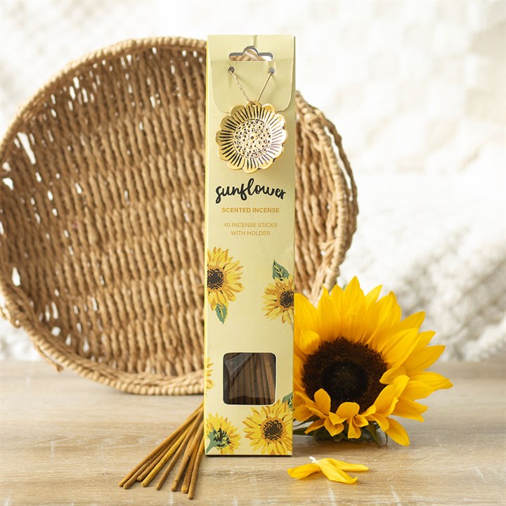 Set of 18 Sunflower Incense Gift Sets in Display