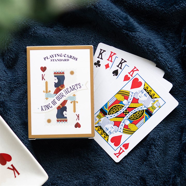 Set of 24 King of Our Hearts Playing Card Decks in Display