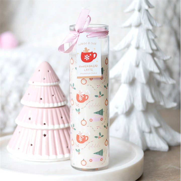 Sugarplum Fun Christmas Print Tube Candle