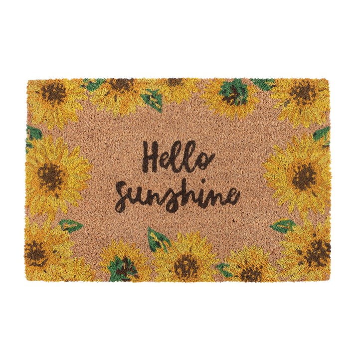 Natural Hello Sunshine Sunflower Doormat