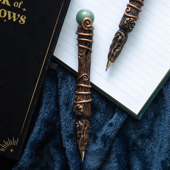 Abundance Green Aventurine Crystal Wand Pen