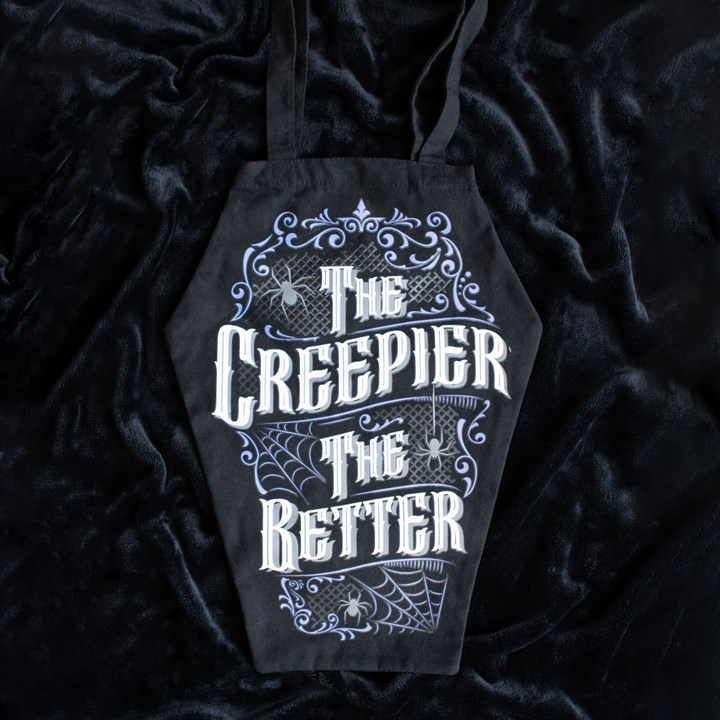 The Creepier the Better Coffin Shaped Tote Bag