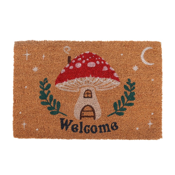 Natural Welcome Mushroom House Doormat
