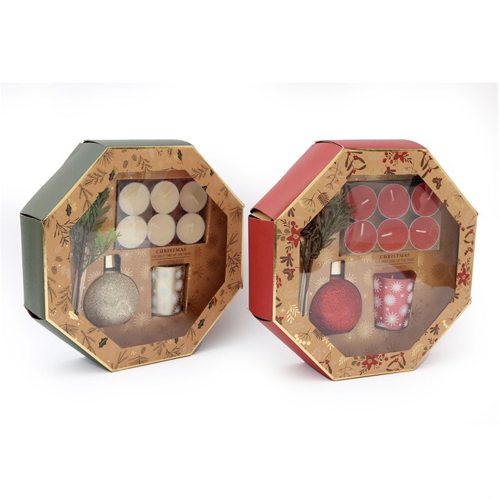 80ml Christmas Bauble Diffuser and Candle Gift Set