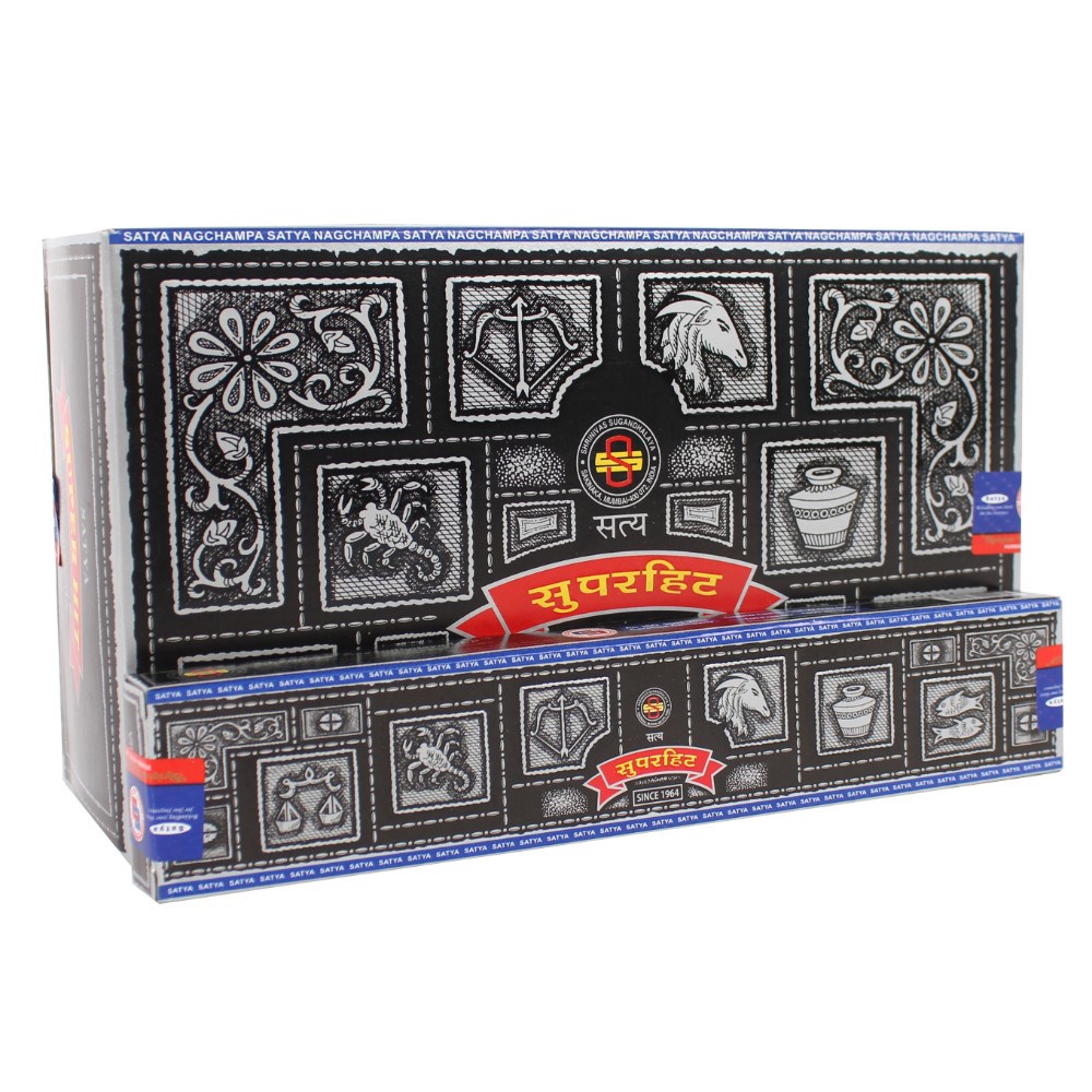 Download Box of 12 Packs of Super Hit Incense Sticks by Satya Wholesale